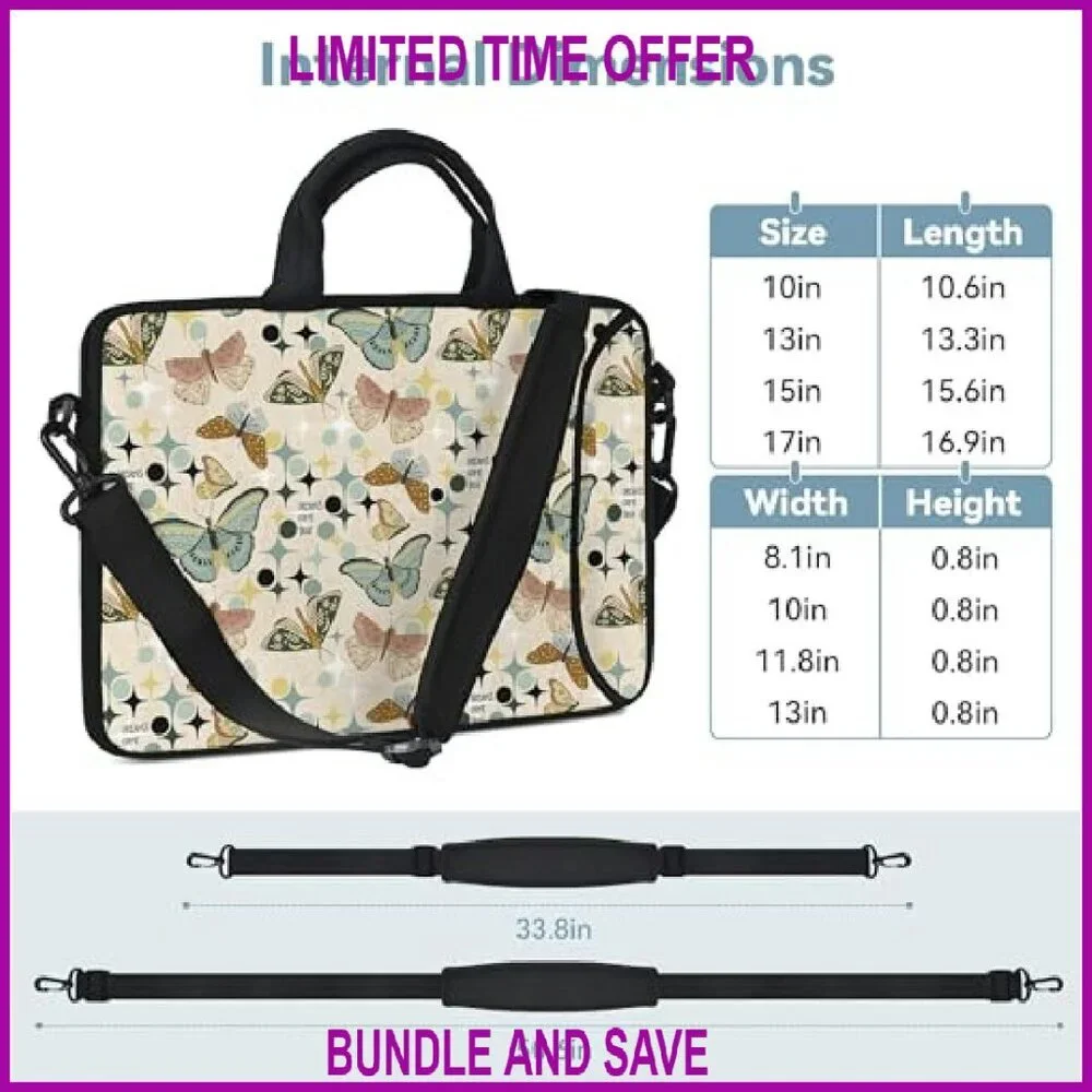 Neoprene Laptop Messenger Bag with Shoulder Strap 14-15.6 Inch